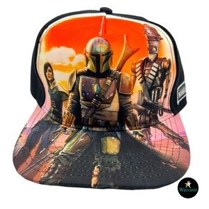 Star Wars The Mandalorian Graphic Art SnapBack Hat Disney Official License